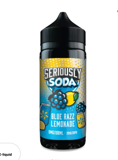Seriously Soda Blue Razz Lemonade E-liquid Shortfill